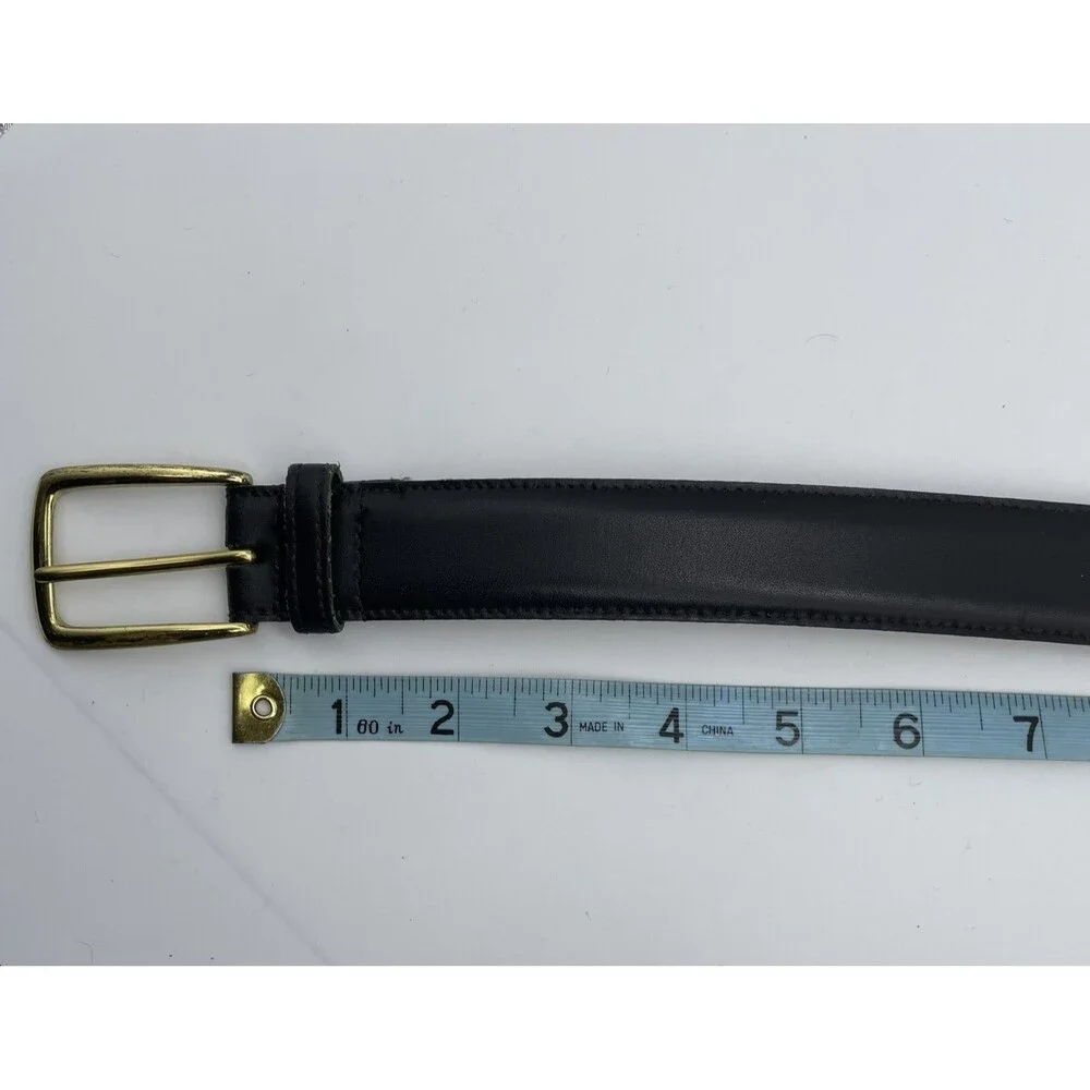 Torino European Tanned Cowhide Belt Men's Size 40 Black Leather Made In USA
